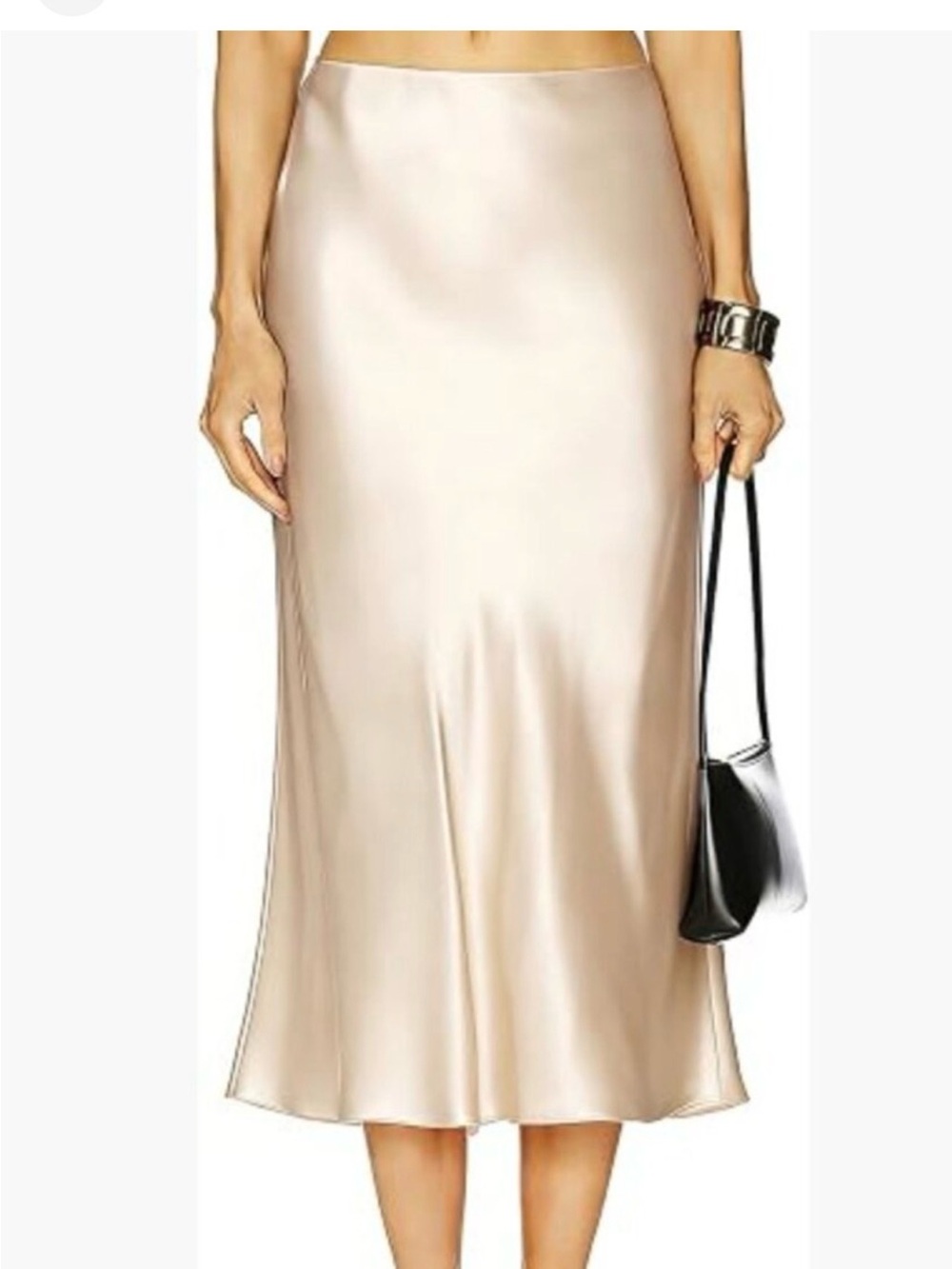 Nwt Rachel Zoe Satin Slip Midi Skirt in Champagne Blush